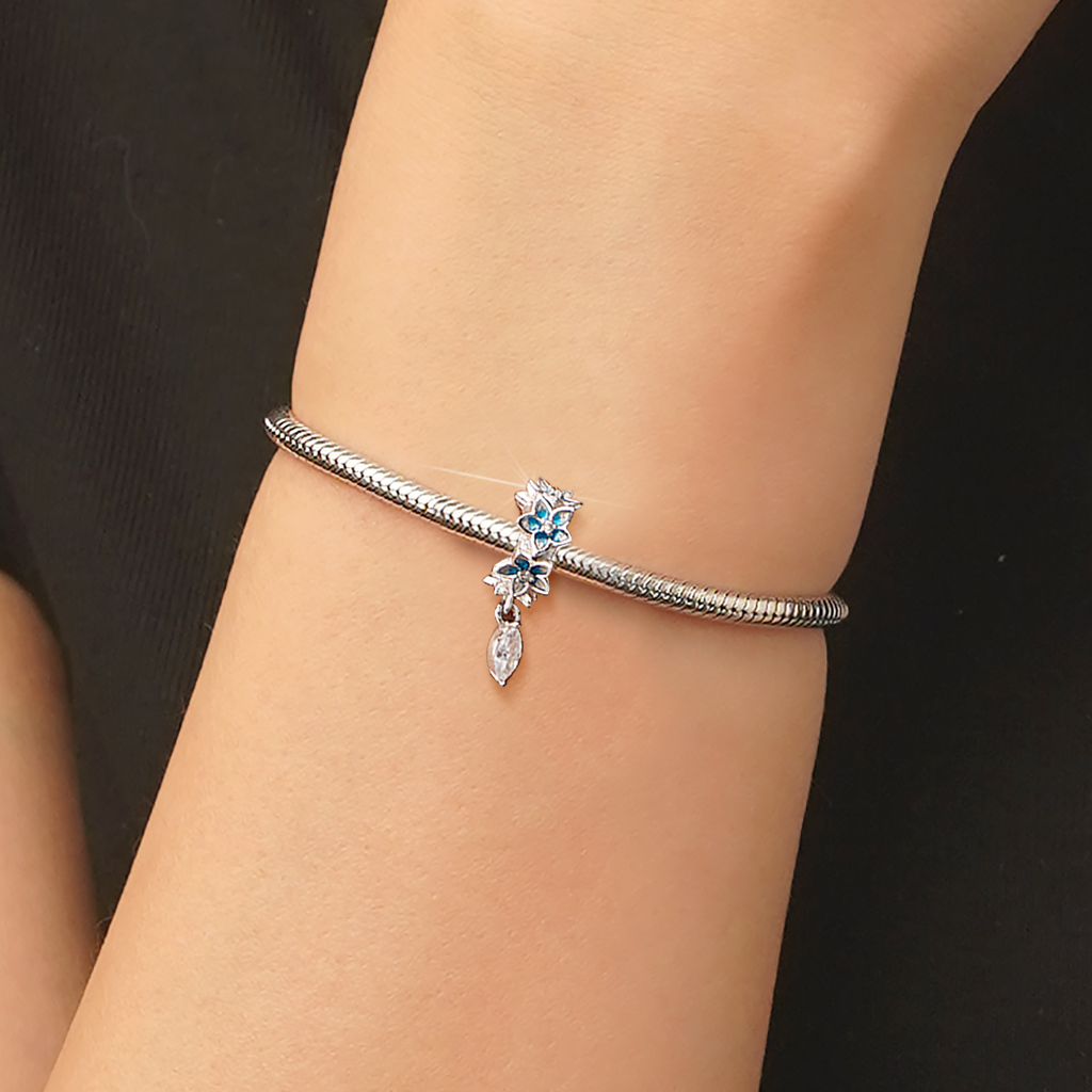 Blue Dripping Flower Stopper image number 4