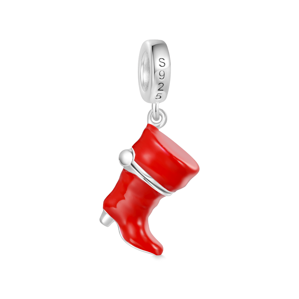 Openable Red Boot Pendant image number 2