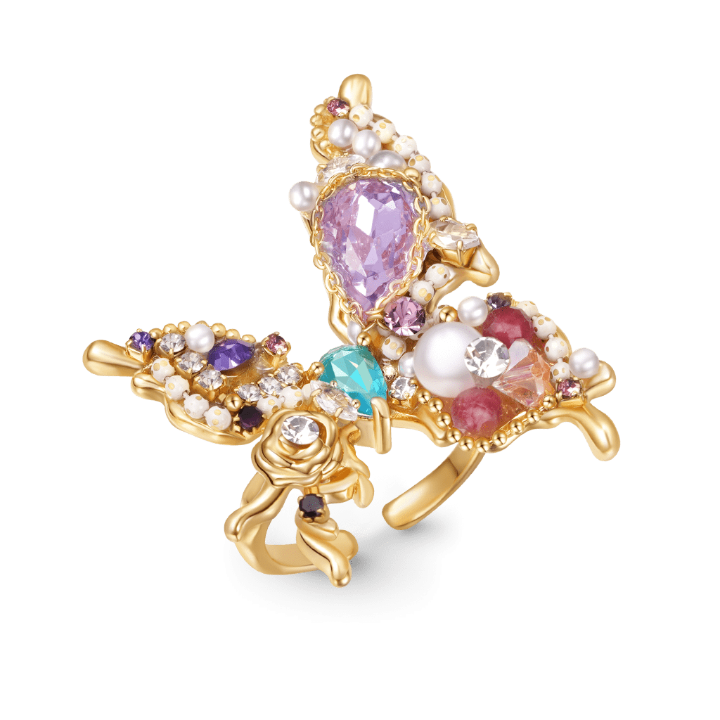Pearl Butterfly Open Ring image number 0