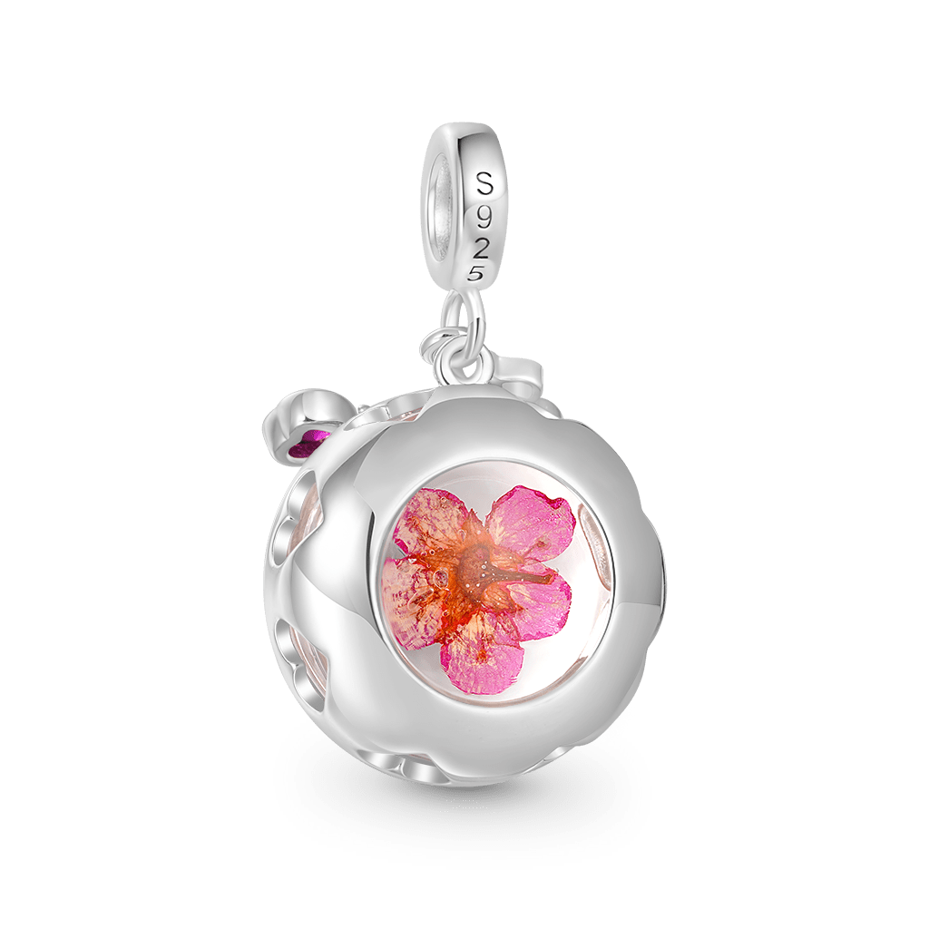 Preserved Flower Birthstone Pendant image number 2