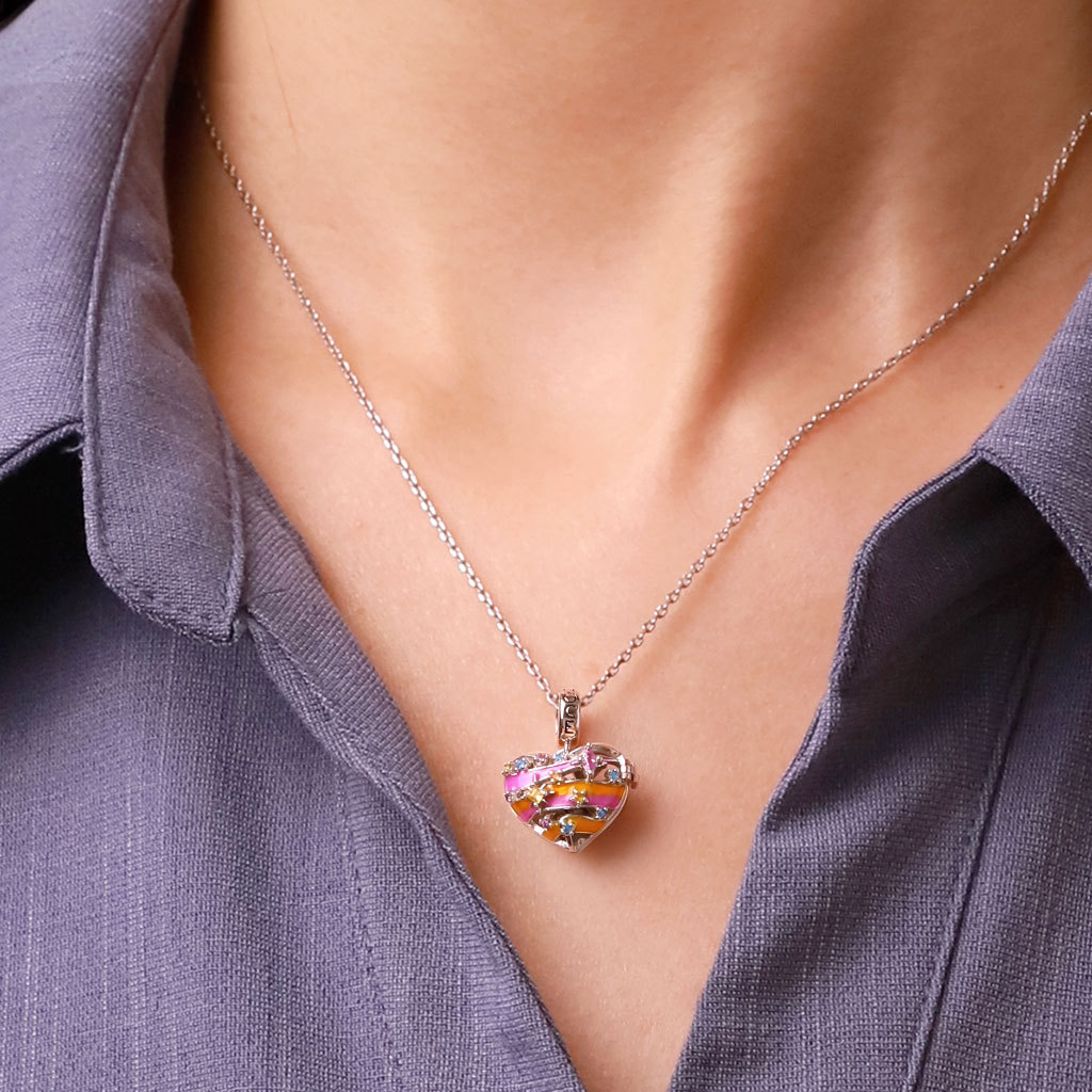 Heart Wireless LED Glow Mercury Pendant image number 6