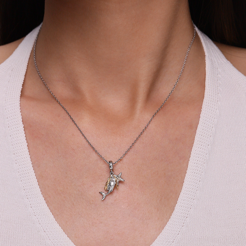 Little Mermaid Starfish Pendant image number 4