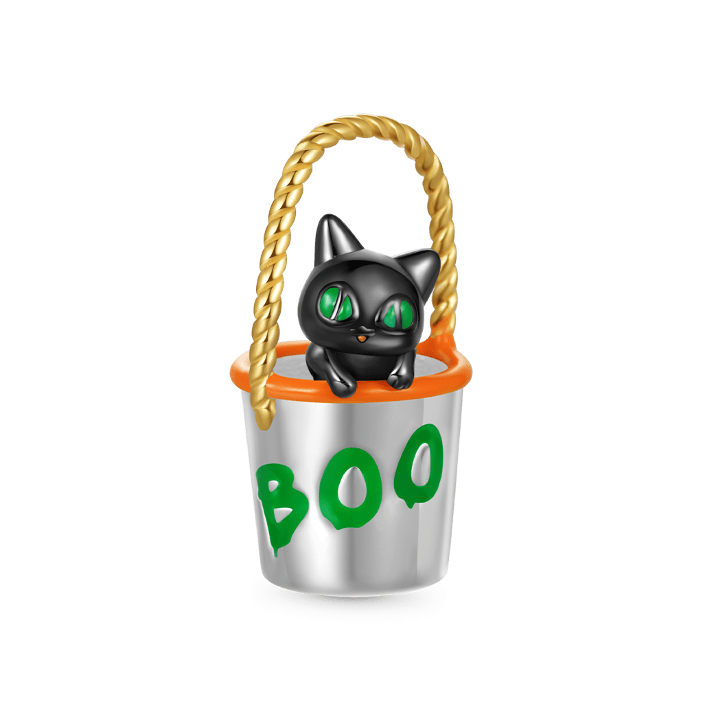 Bucket With Removable Black Cat Charm image number 2