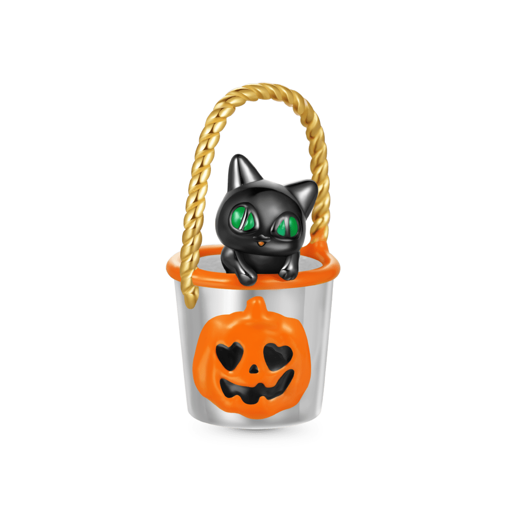 Bucket With Removable Black Cat Charm image number 0