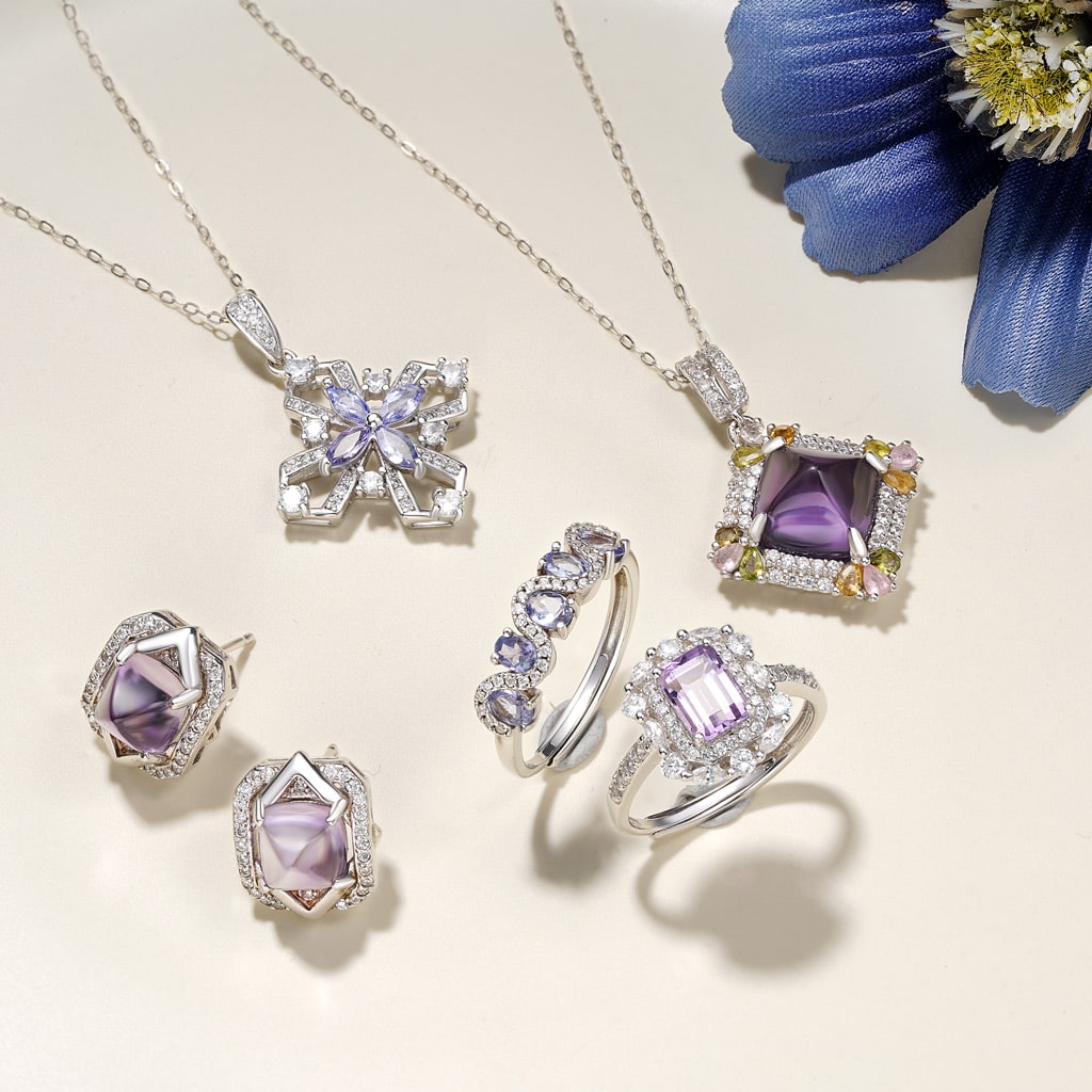 Square-cut Amethyst Ring image number 2