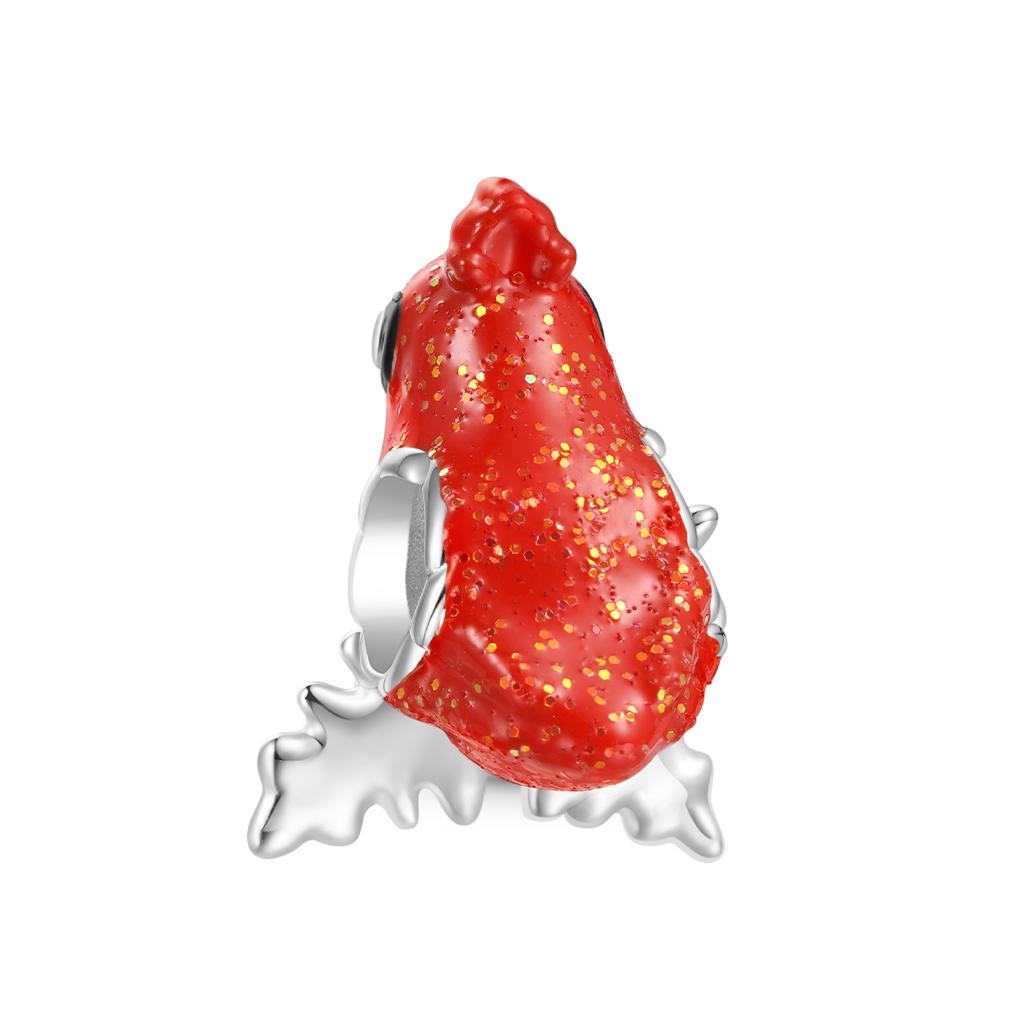 Red Parrot Bird Charm image number 1