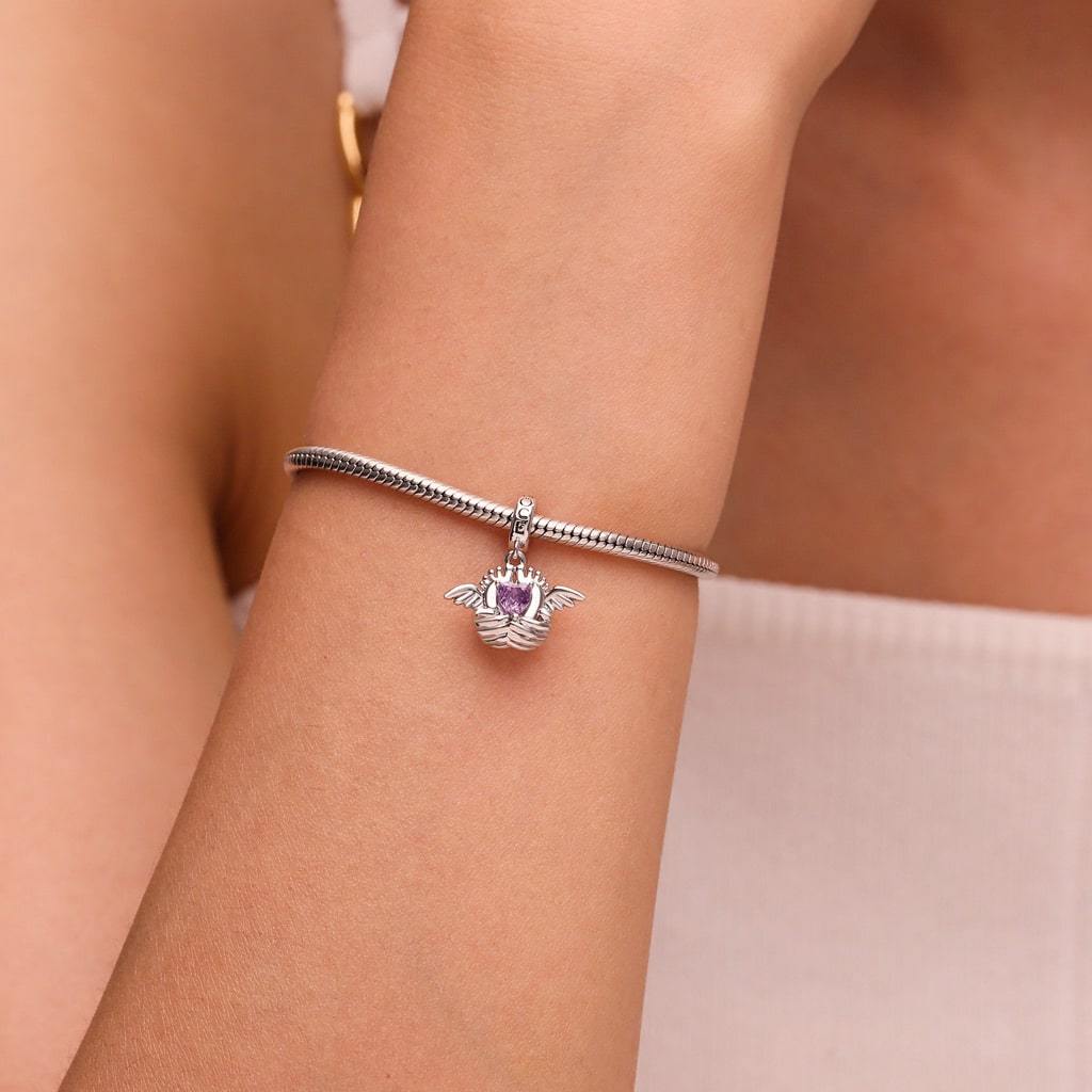 Angel Baby Memorial Birthstone Pendant image number 5