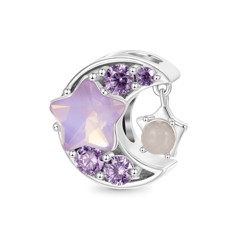 Purple Star Moon Charm image number 1