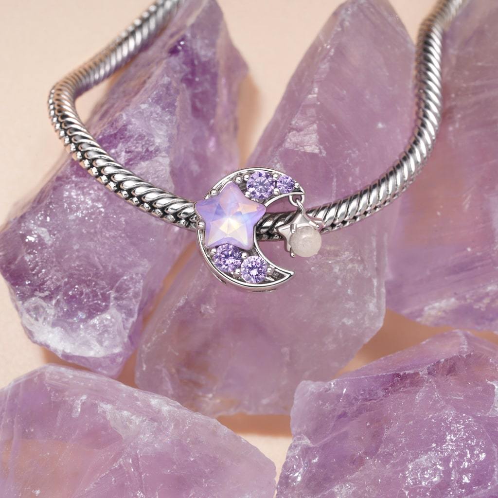 Purple Star Moon Charm image number 3