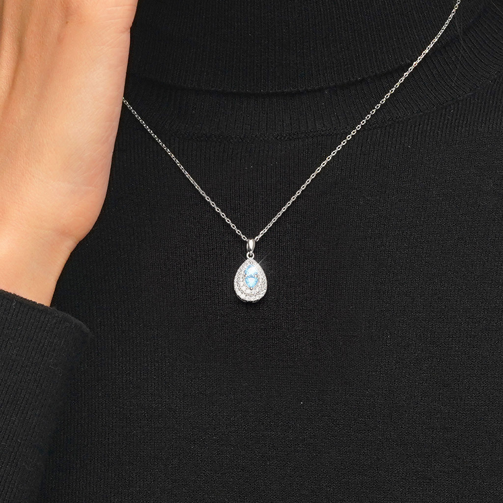 Teardrop Birthstone Necklace image number 5