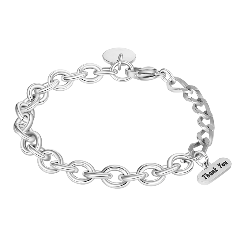 Retro Spliced Link Chain Bracelet image number 0