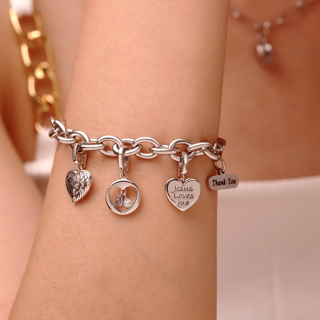 Pear Birthstone Clasp Clusters Charm image number 6