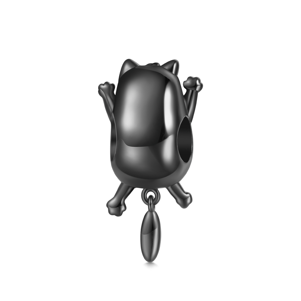 Halloween Black Cat Clock Charm image number 2