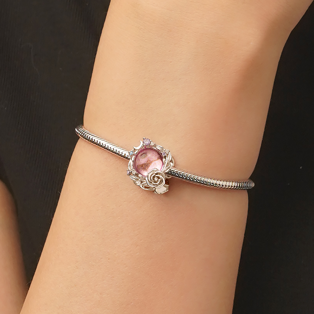 Rose Star Moon Charm image number 5