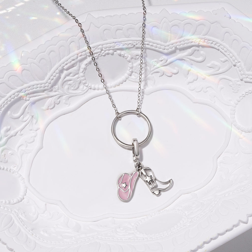 Simple Circle Link Necklace image number 2