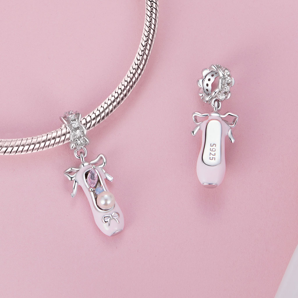 Ballet Shoe with Bow-knot Pendant image number 1