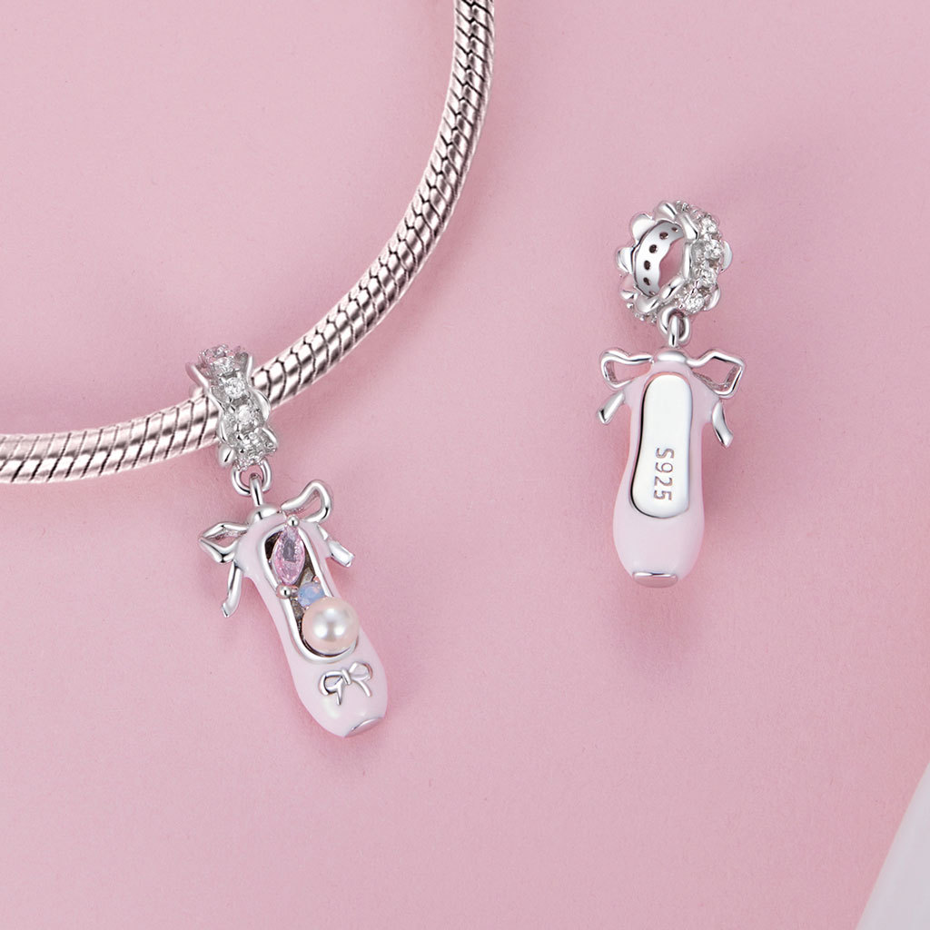 Ballet Shoe with Bow-knot Pendant image number 1