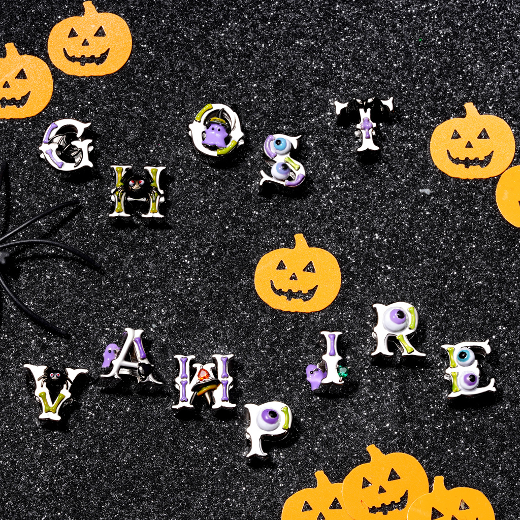 Halloween Horror Elements Letter Charm image number 4