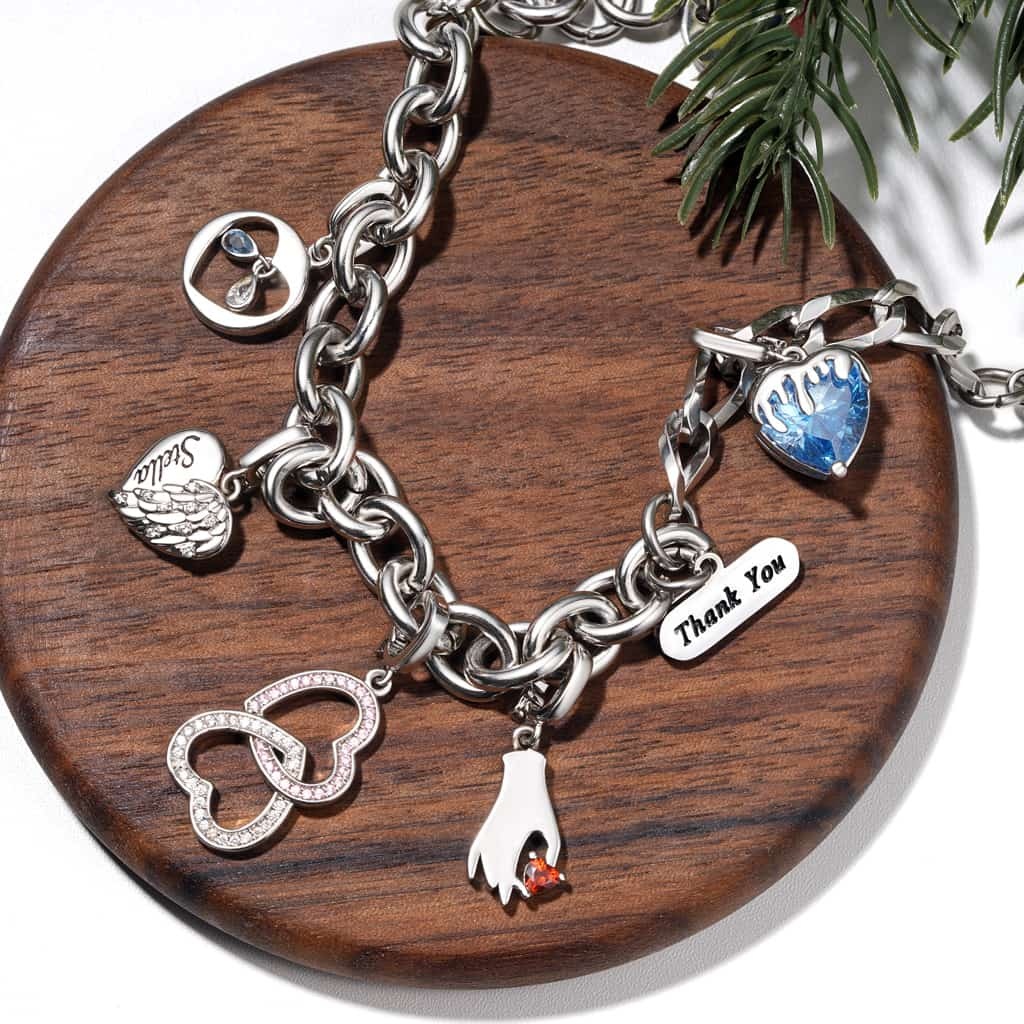 Retro Spliced Link Chain Bracelet image number 2