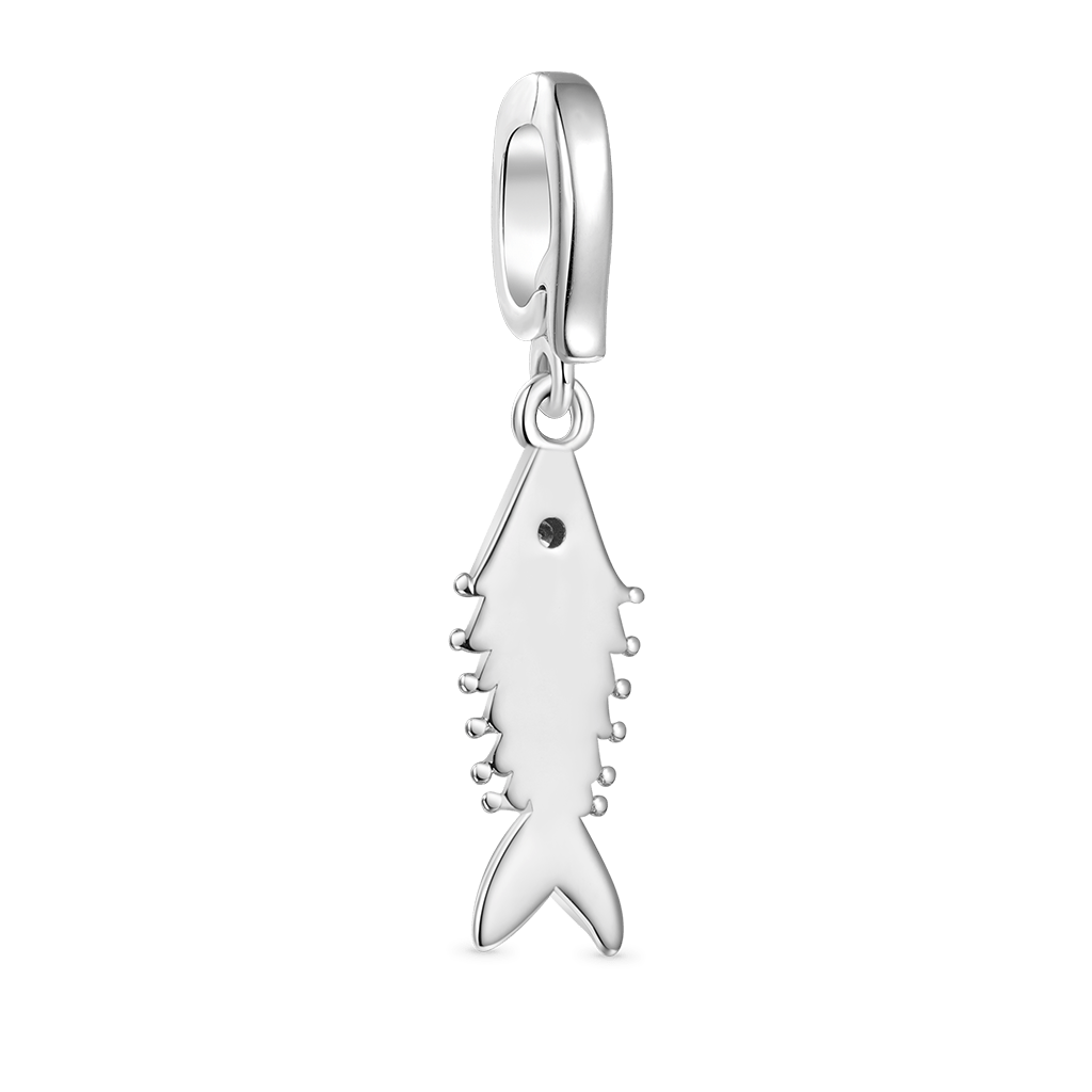 Silver Fish Clasp Clusters Charm image number 1
