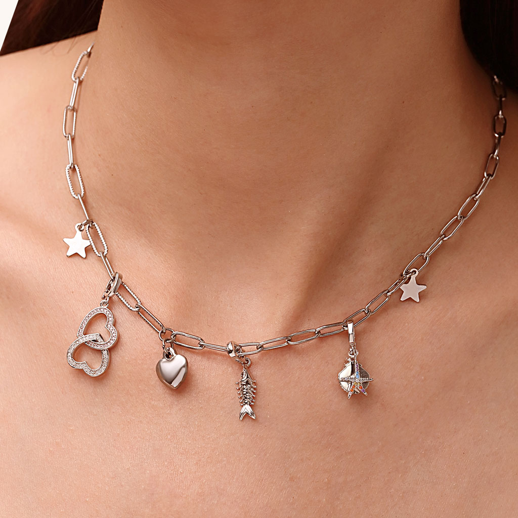 Silver Fish Clasp Clusters Charm image number 4