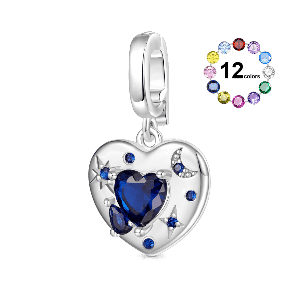 Heart Moon Clasp Clusters Charm image number 0