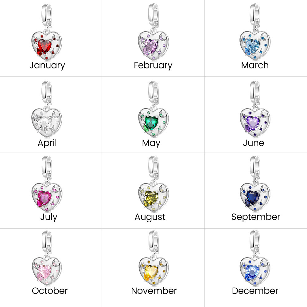 Heart Moon Clasp Clusters Charm image number 6