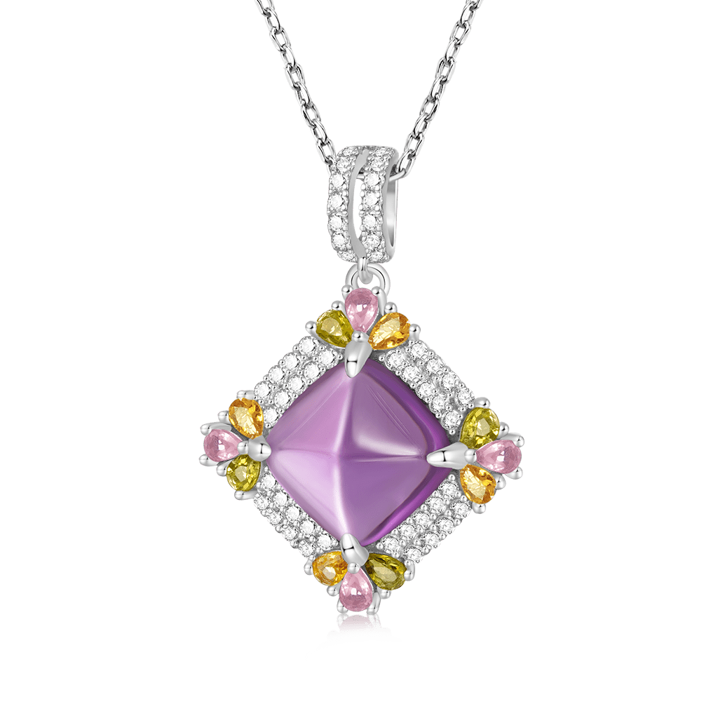 Shine Amethyst Pendant Necklace image number 0