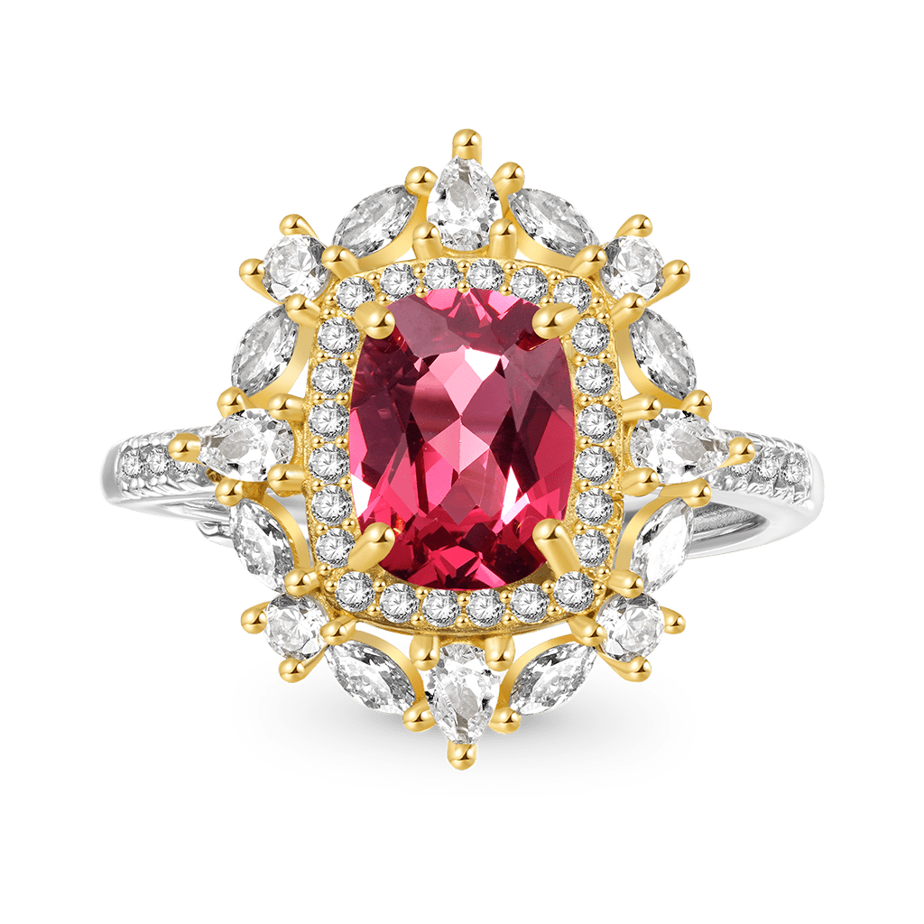 Natural Red Garnet Ring image number 0