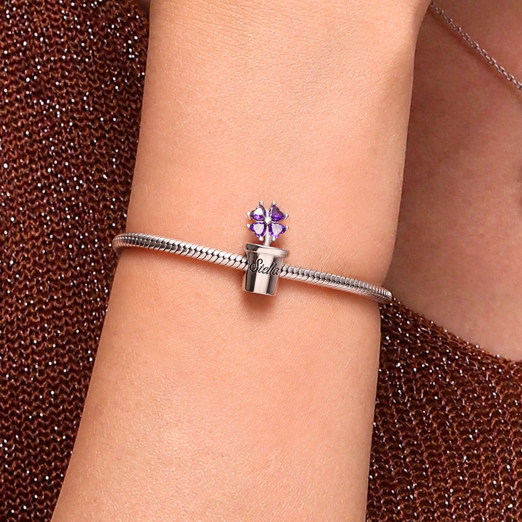 Potted Four-leaf Clover Charm image number 5