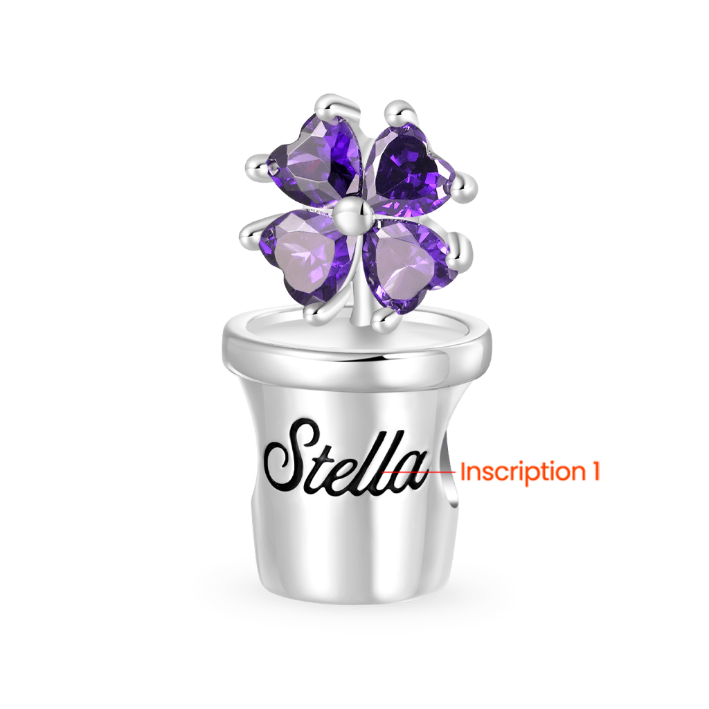 Potted Four-leaf Clover Charm image number 1