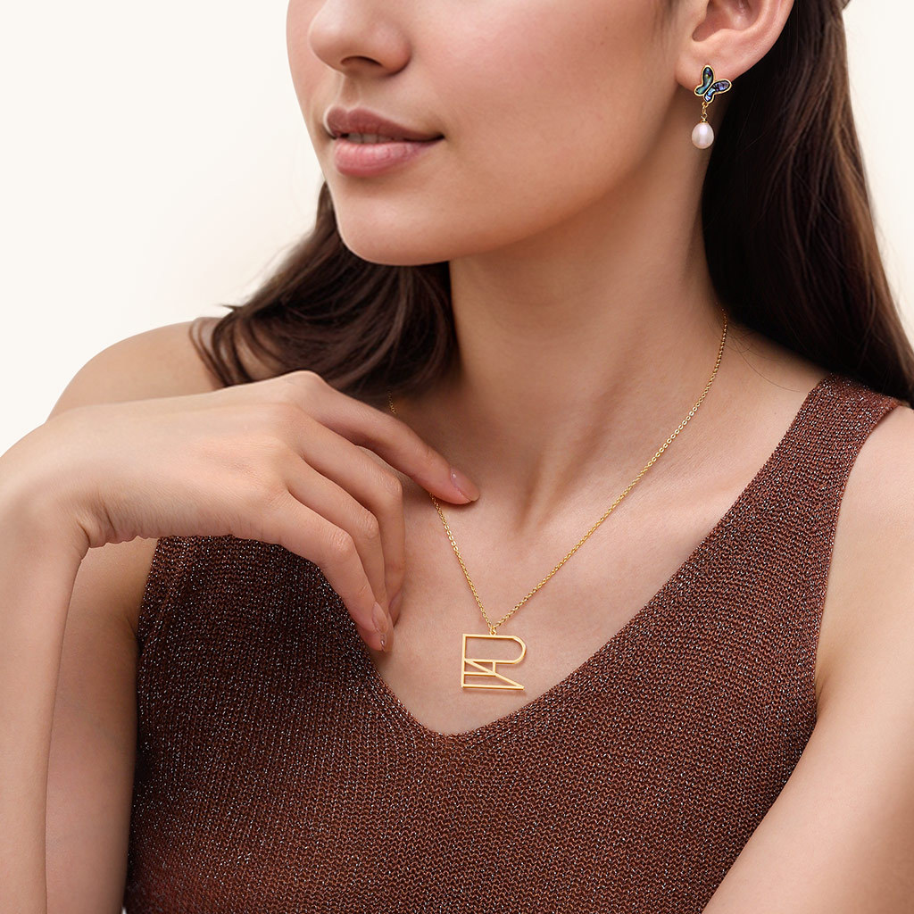 Minimalist Monogram Name Necklace image number 6