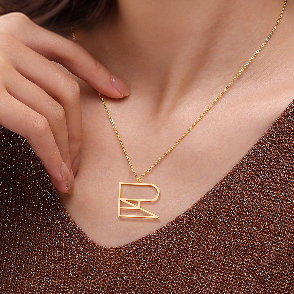 Minimalist Monogram Name Necklace image number 7