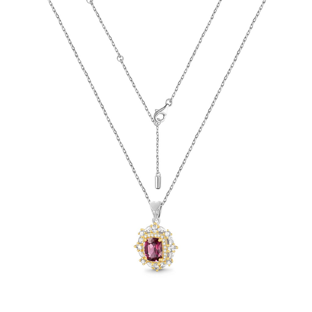 Natural Red Garnet Necklace image number 2