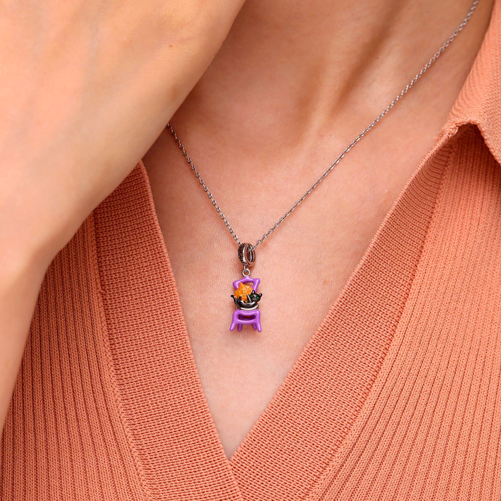 Halloween Chair Cat Pendant image number 5