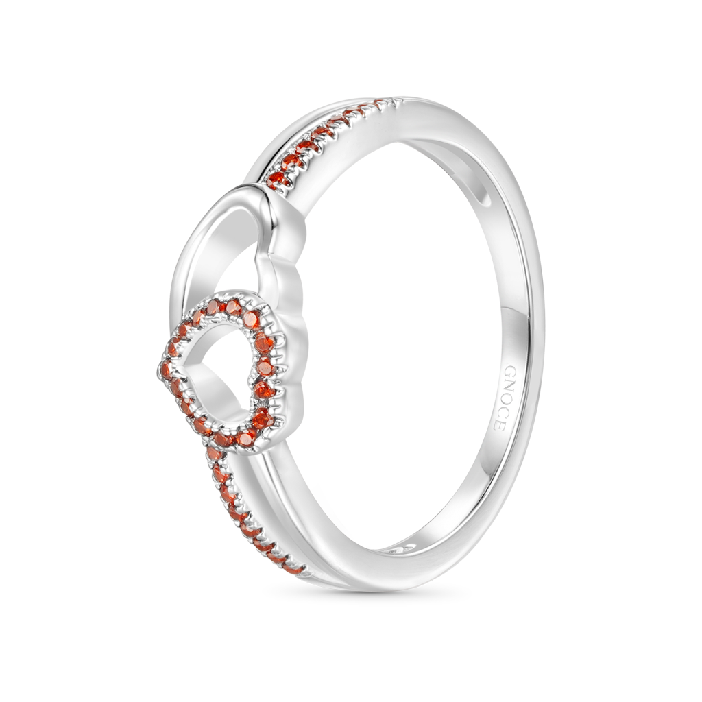 Two Hearts CZ Band Ring image number 2