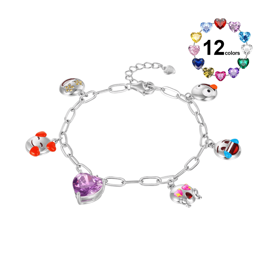 emoji Feelings Chain Bracelet image number 0