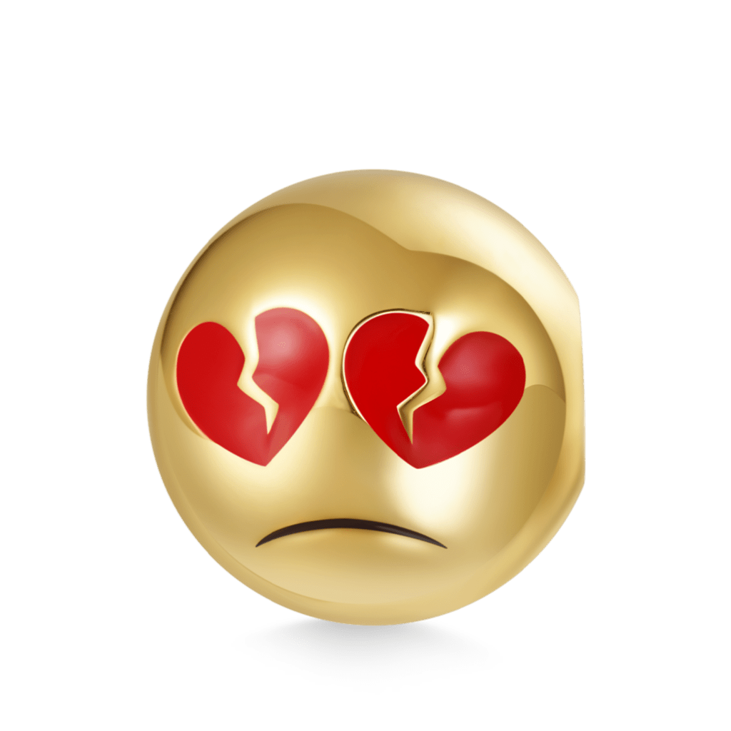 emoji Broken Hearted Eyes Sad Charm image number 0