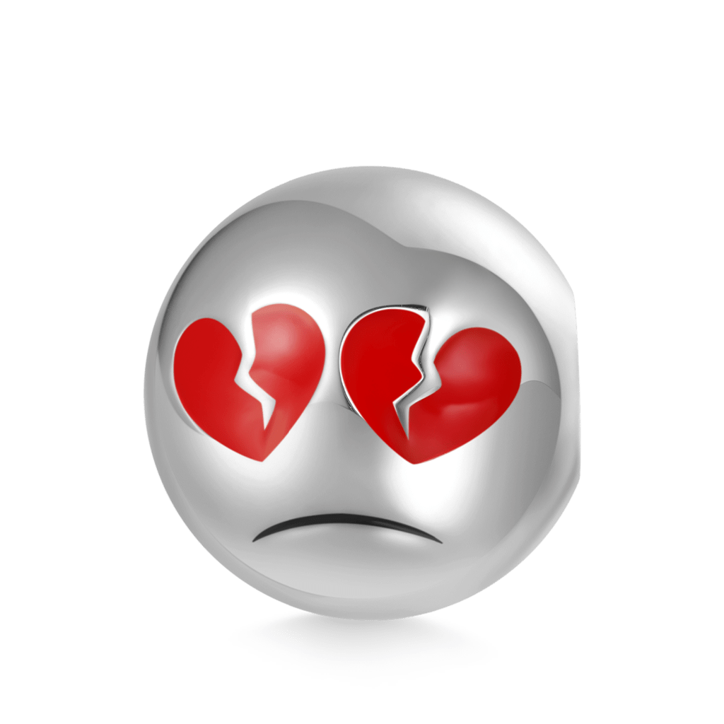 emoji Broken Hearted Eyes Sad Charm image number 0