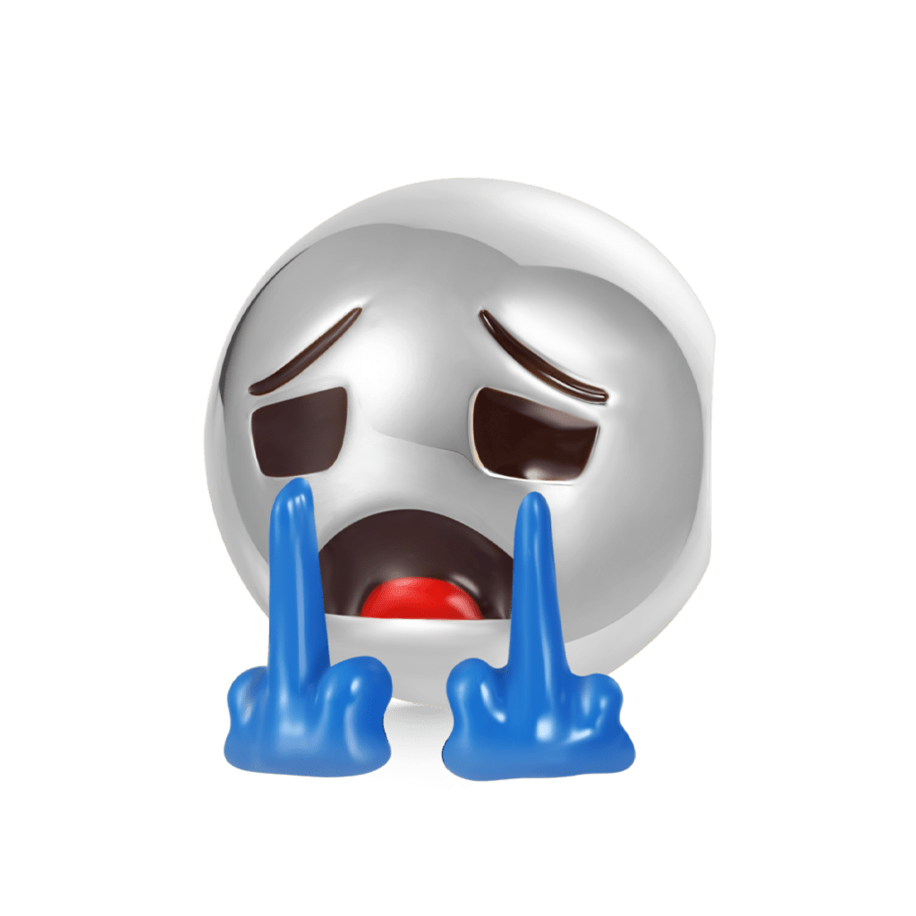 emoji Loudly Crying Face Charm image number 0