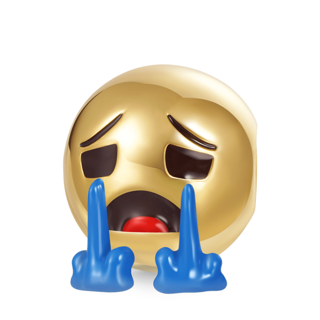 emoji Loudly Crying Face Charm image number 0