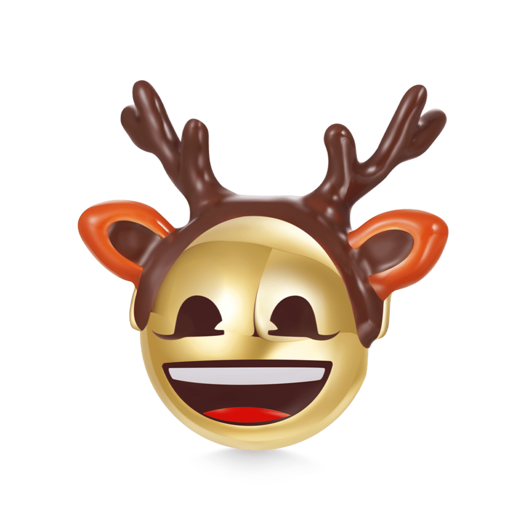 emoji Elk Horns Grinning Face Charm image number 0