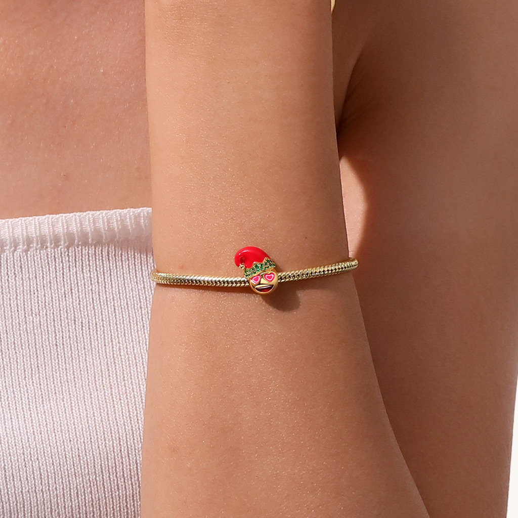 emoji Santa Hat Smiling Face Charm image number 4