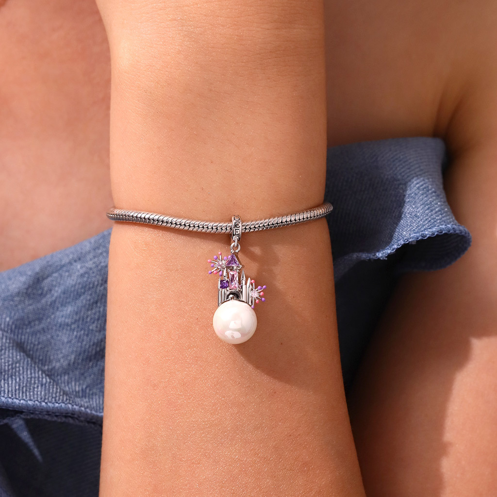 White Pearl Castle Pendant image number 5