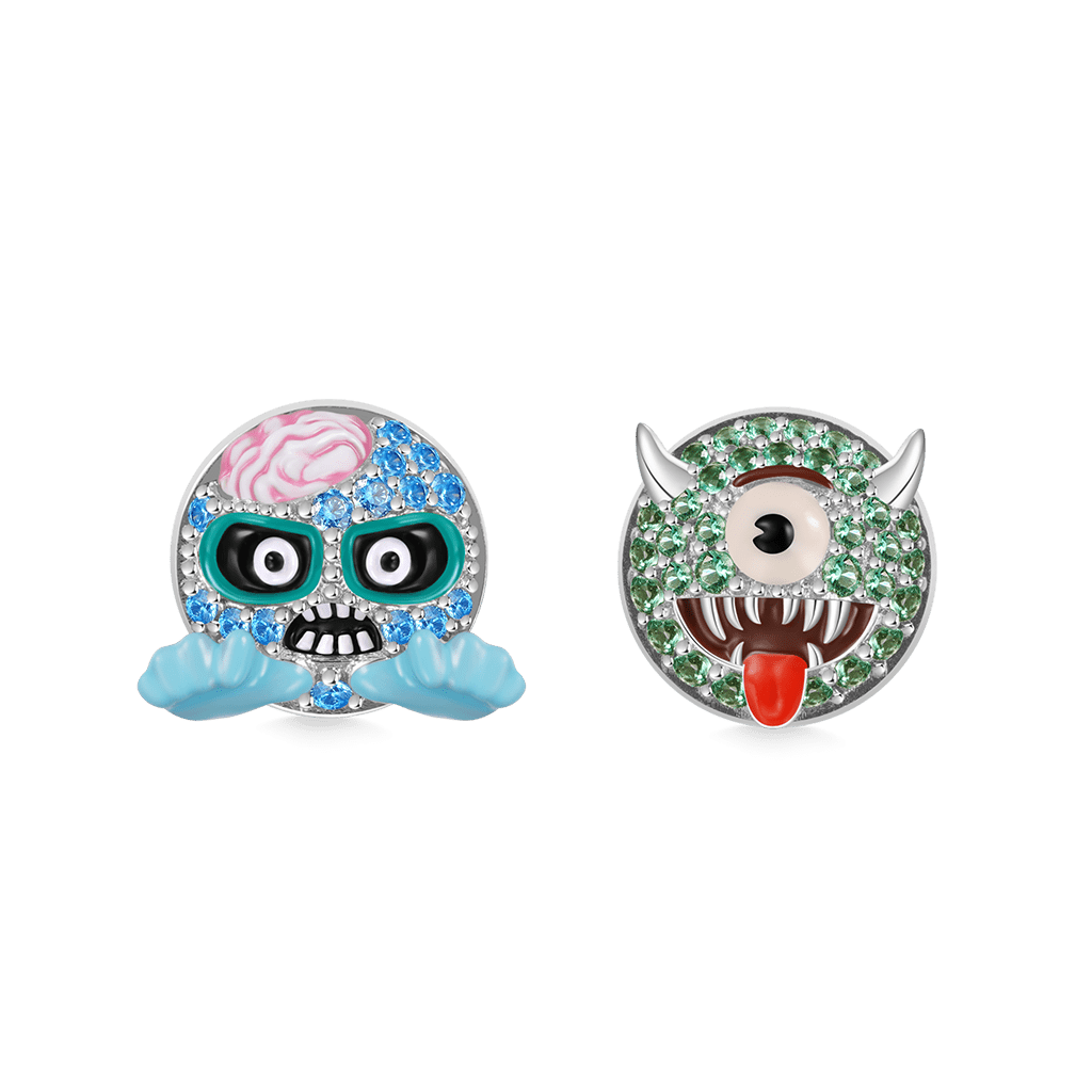 emoji Zombie & Monster Stud Earrings image number 0