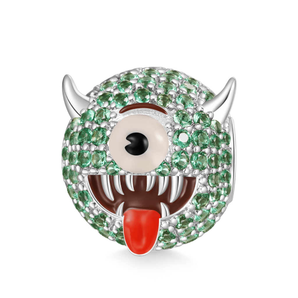 emoji One-Eyed Green Monster Charm image number 0