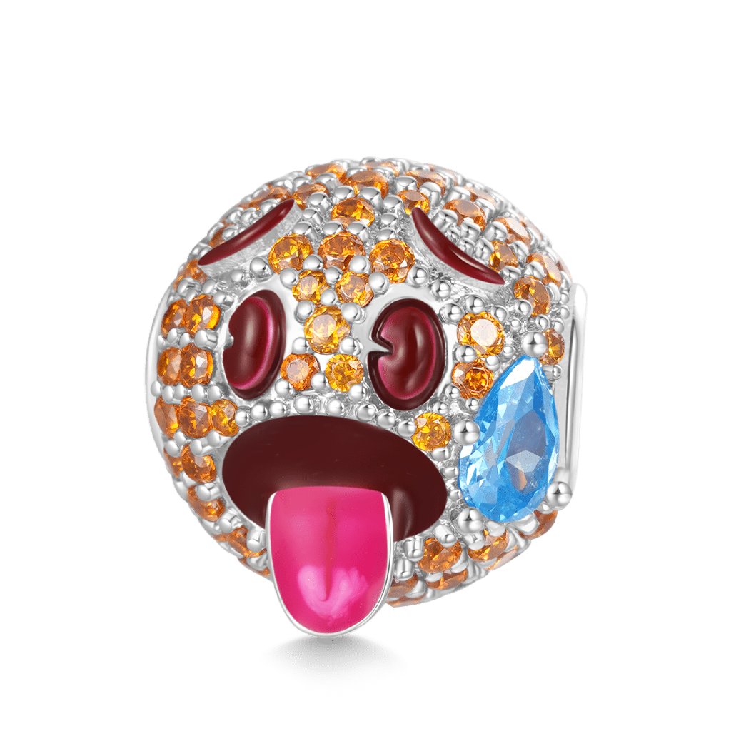 emoji Fever Hot Sweaty Face Charm image number 0