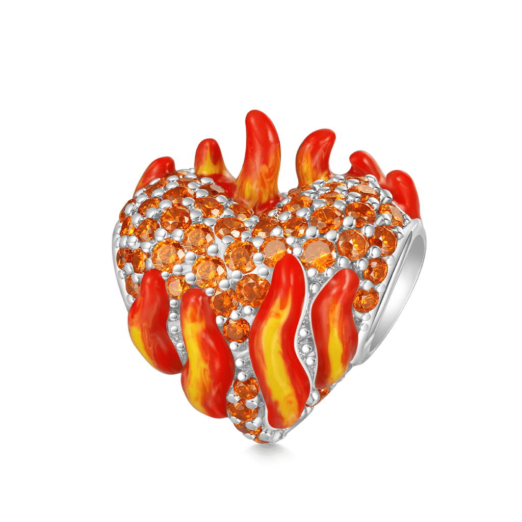 emoji Heart on Fire Charm image number 0