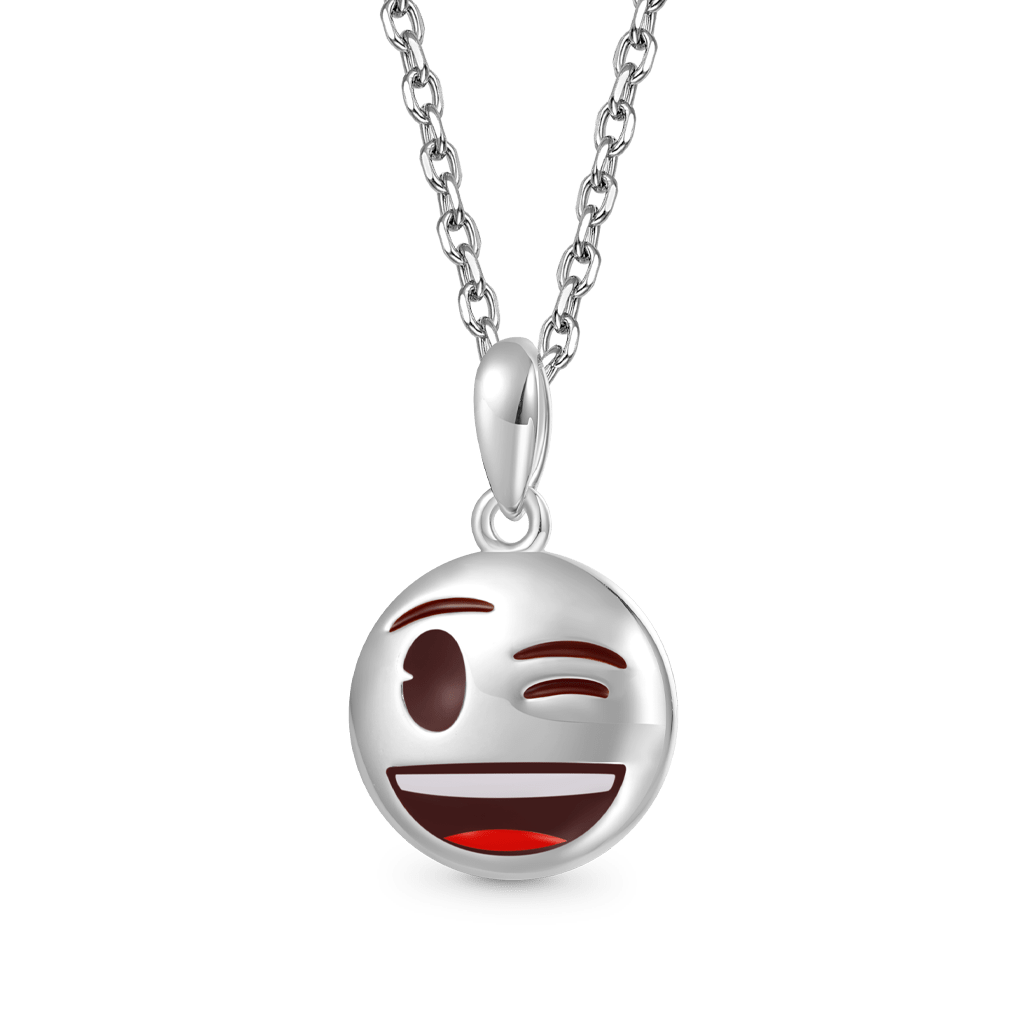 emoji Winking Necklace image number 0