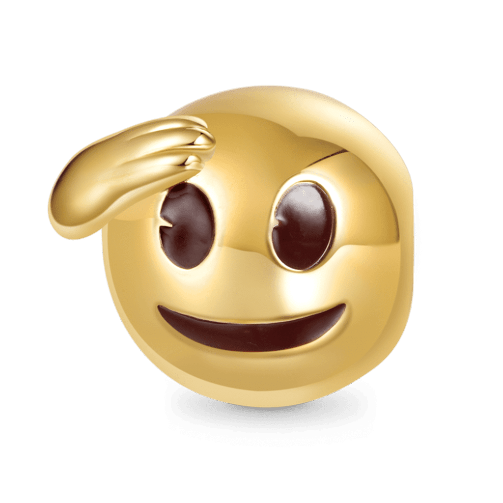 emoji Salute Face Charm image number 0